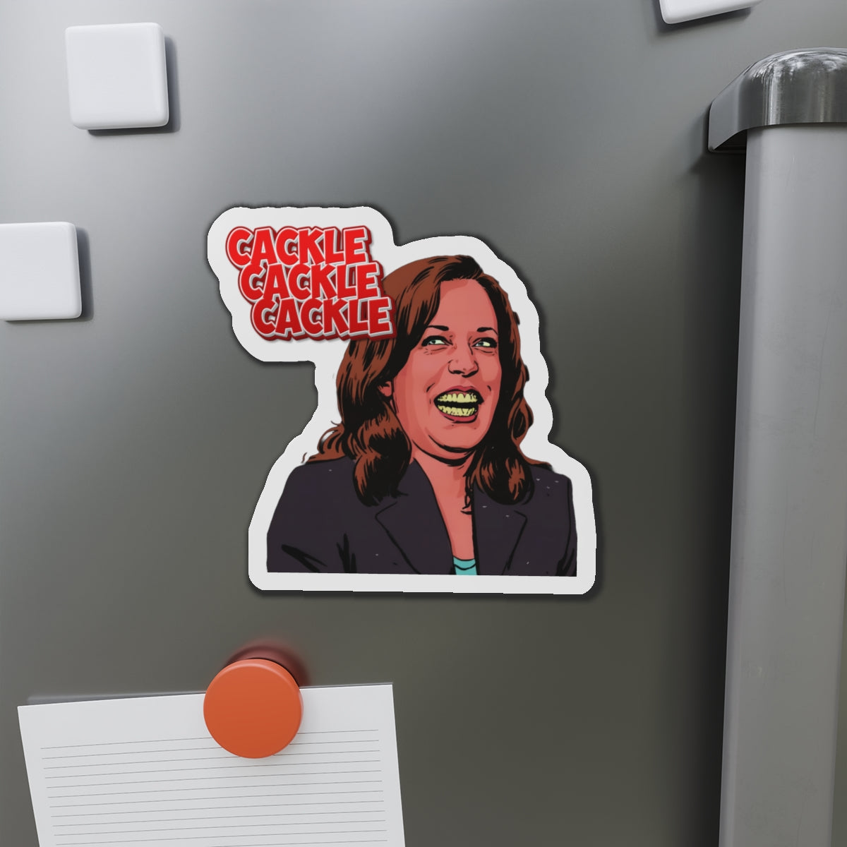 Cackling Kamala Die-Cut Magnets