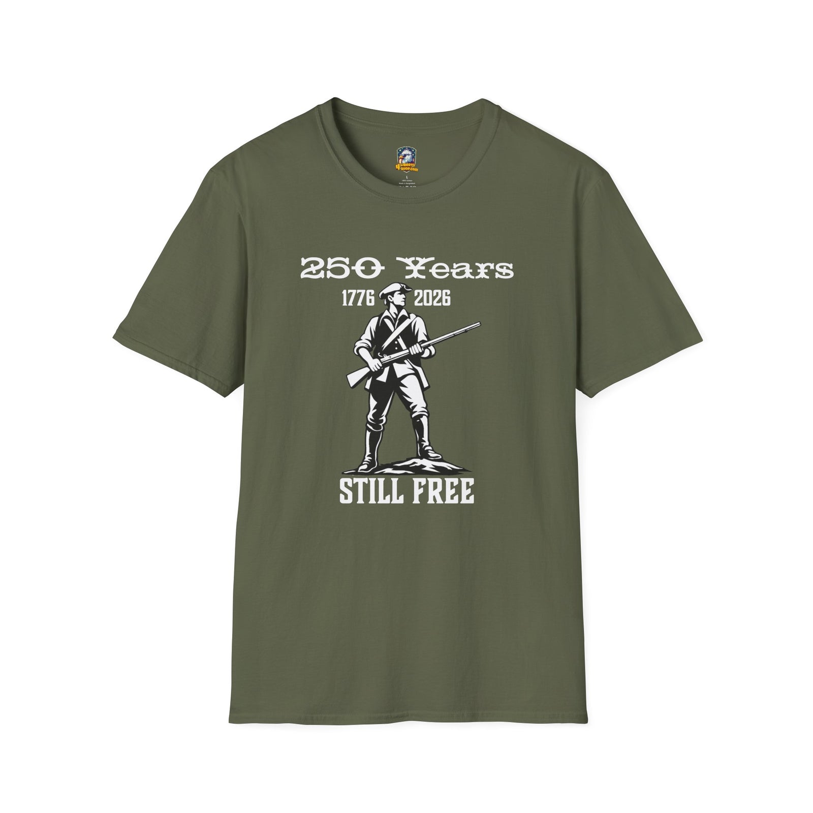 Walton & Johnson 250 Years Still Free T-Shirt — Revolutionary Patriot Tee (1776–2026) - 4LibertyShop.com
