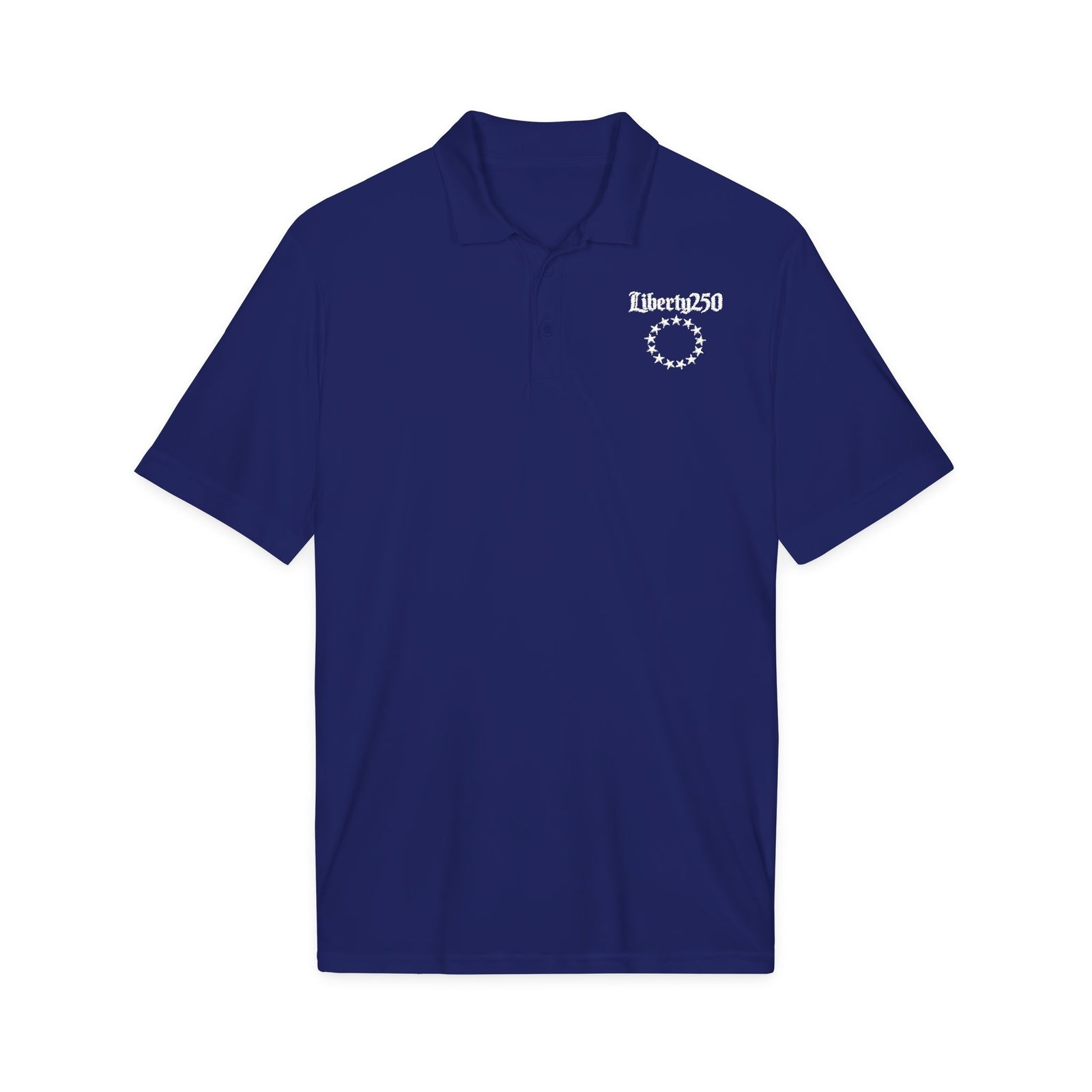 Liberty250 Embroidered Polo Shirt — Stars Emblem