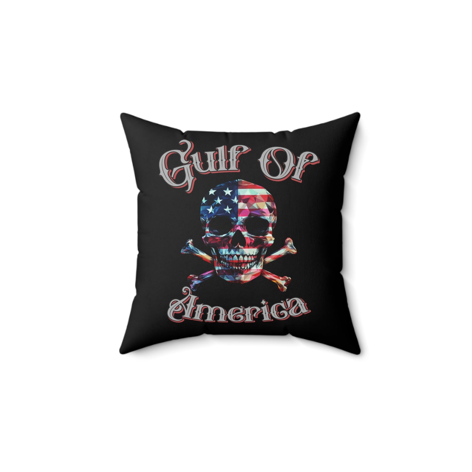 Gulf of America Skull Pillow