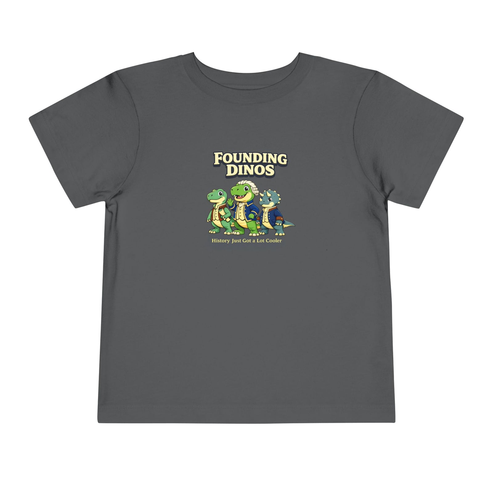 Founding Dinos Toddler Tee - Cute Patriotic Dinosaur Kids Shirt - 4LibertyShop.com