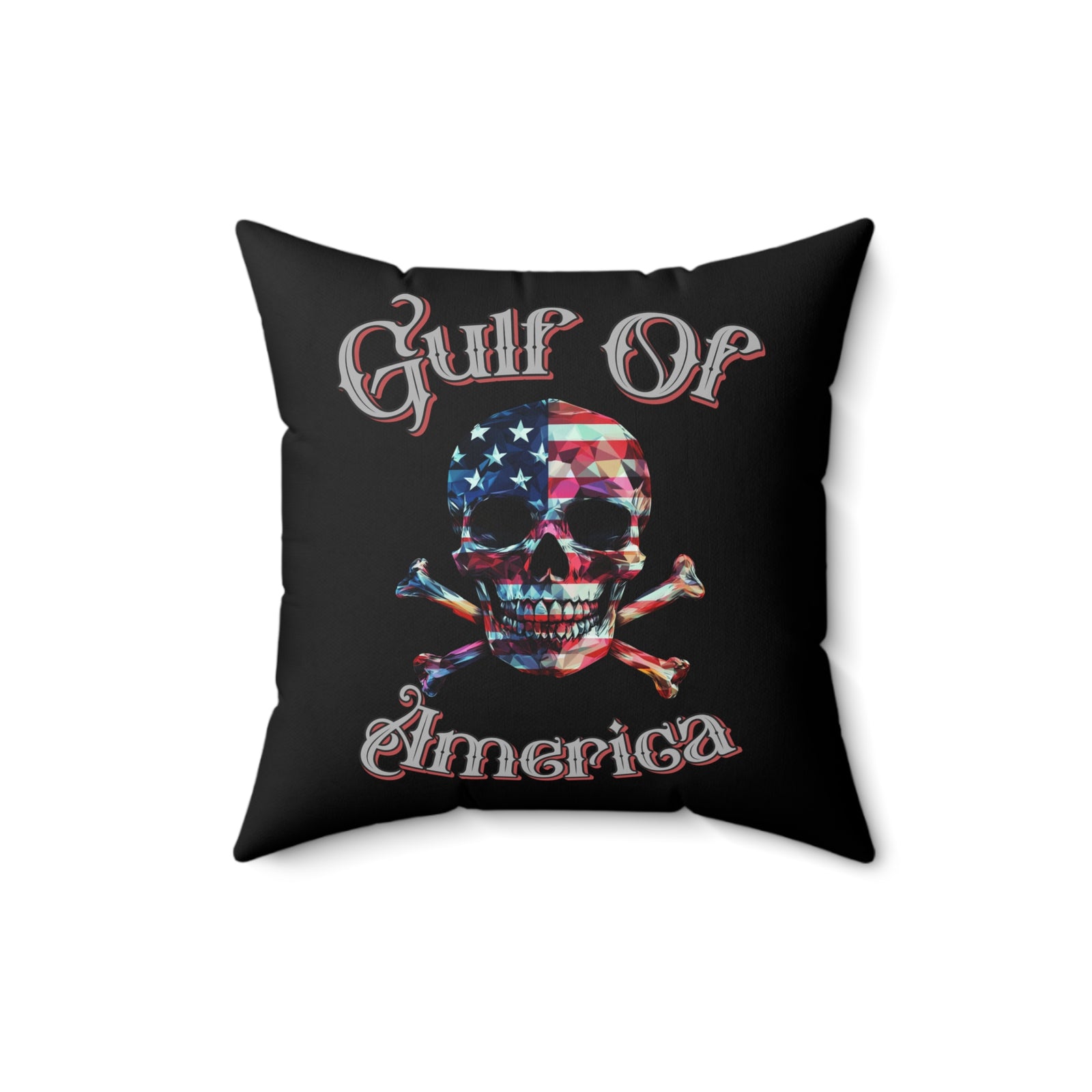 Gulf of America Skull Pillow