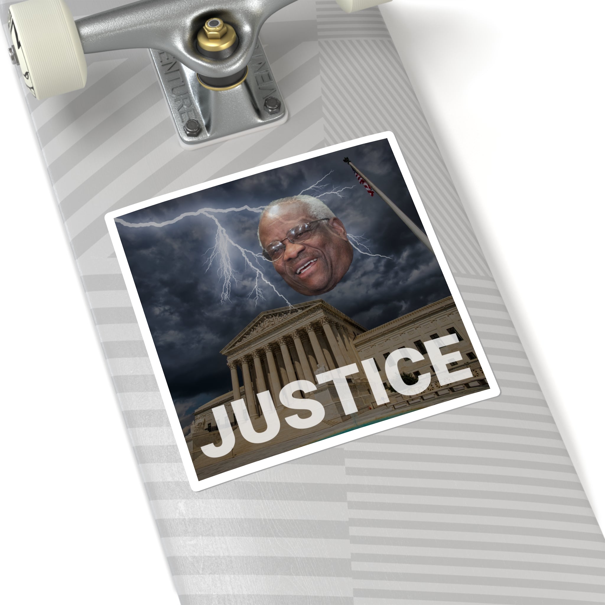 Clarence Thomas - The Lightning Bolt of Justice Sticker - Buy Two Stickers Get Three Free