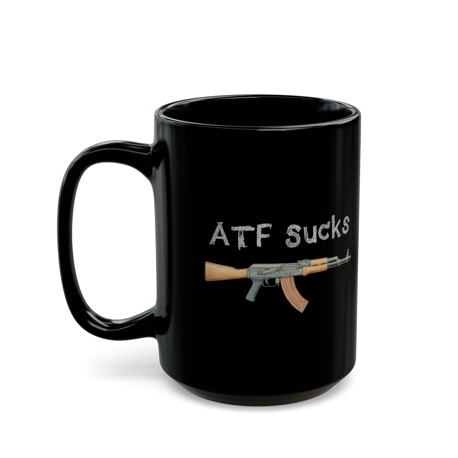ATF Sucks Sketch Black Mug