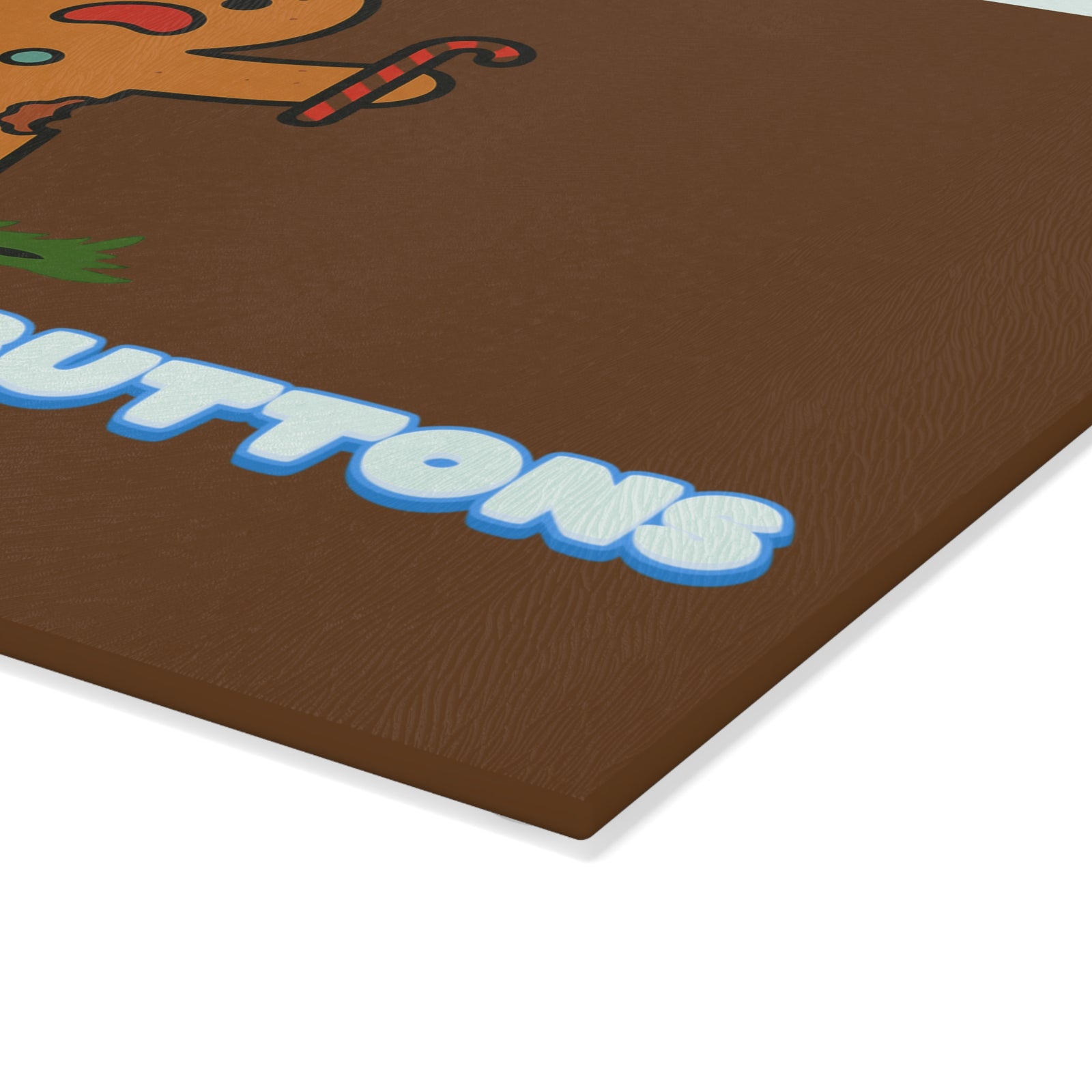 Gingerbread Man Glass Cutting Board - 