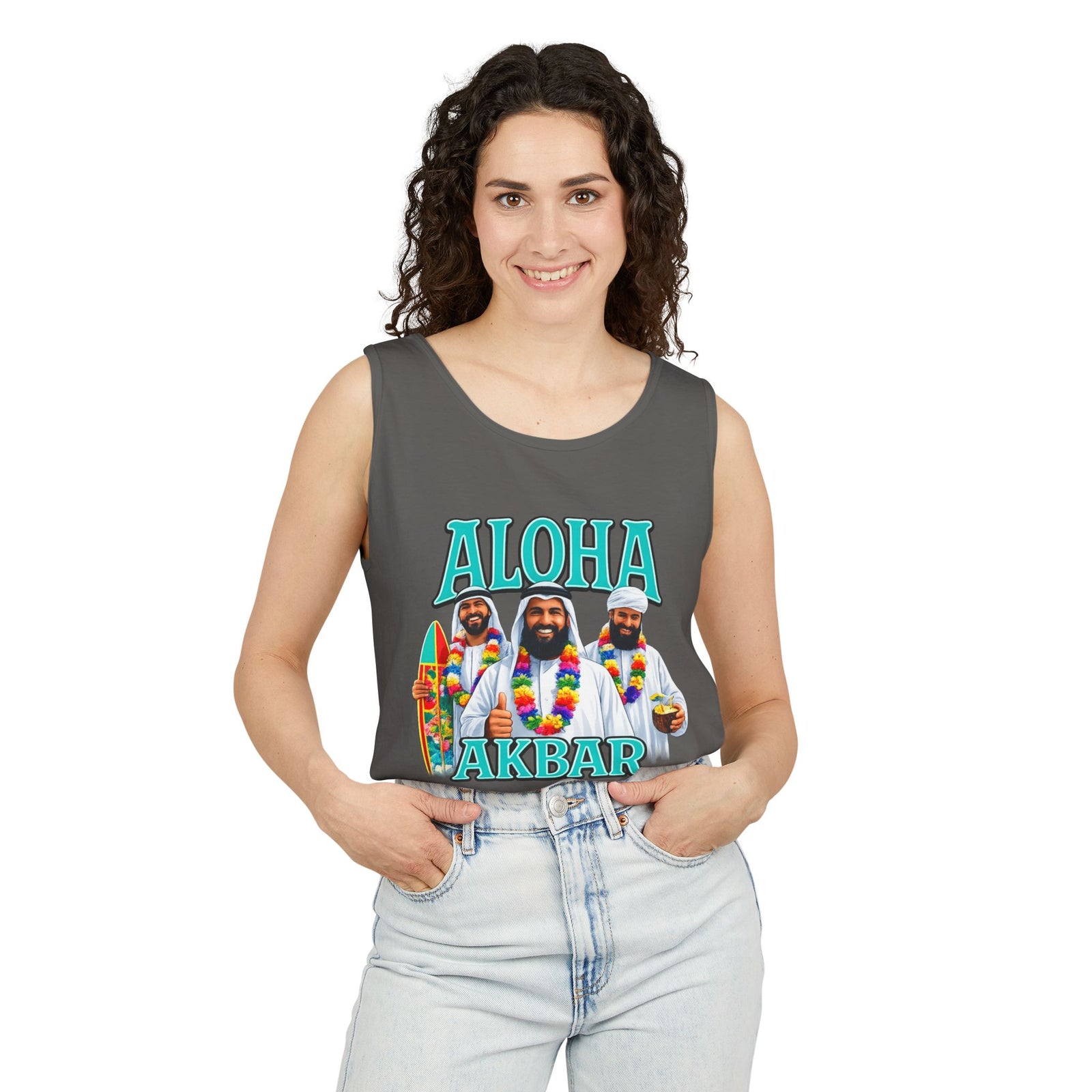 Walton & Johnson – Aloha Akbar Tank Top – Tropical Vintage Surf Graphic - 4LibertyShop.com
