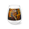 Thomas Jefferson Stained Glass Stemless Wine Glass