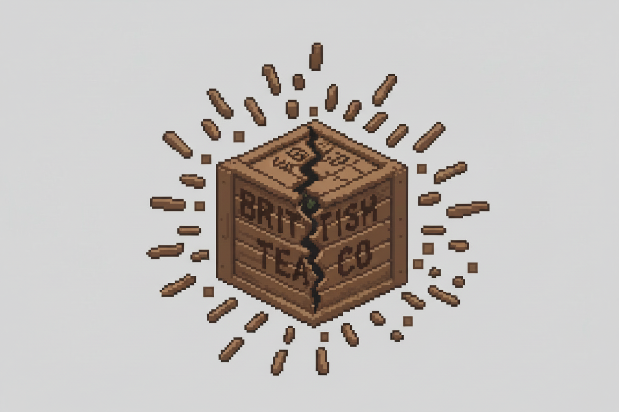 8-Bit British Tea Co Crate - Broken