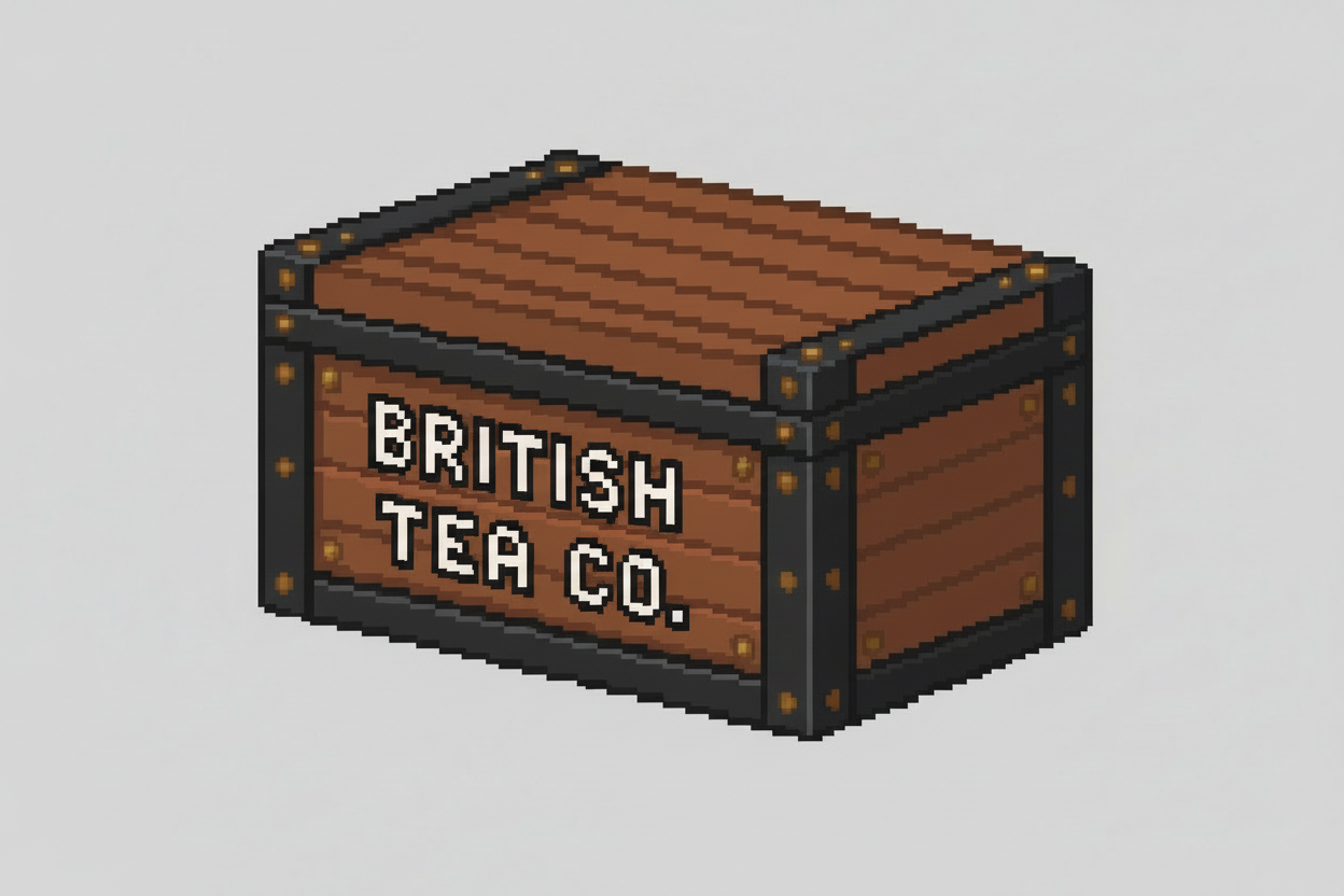 8-Bit British Tea Co Crate - Closed