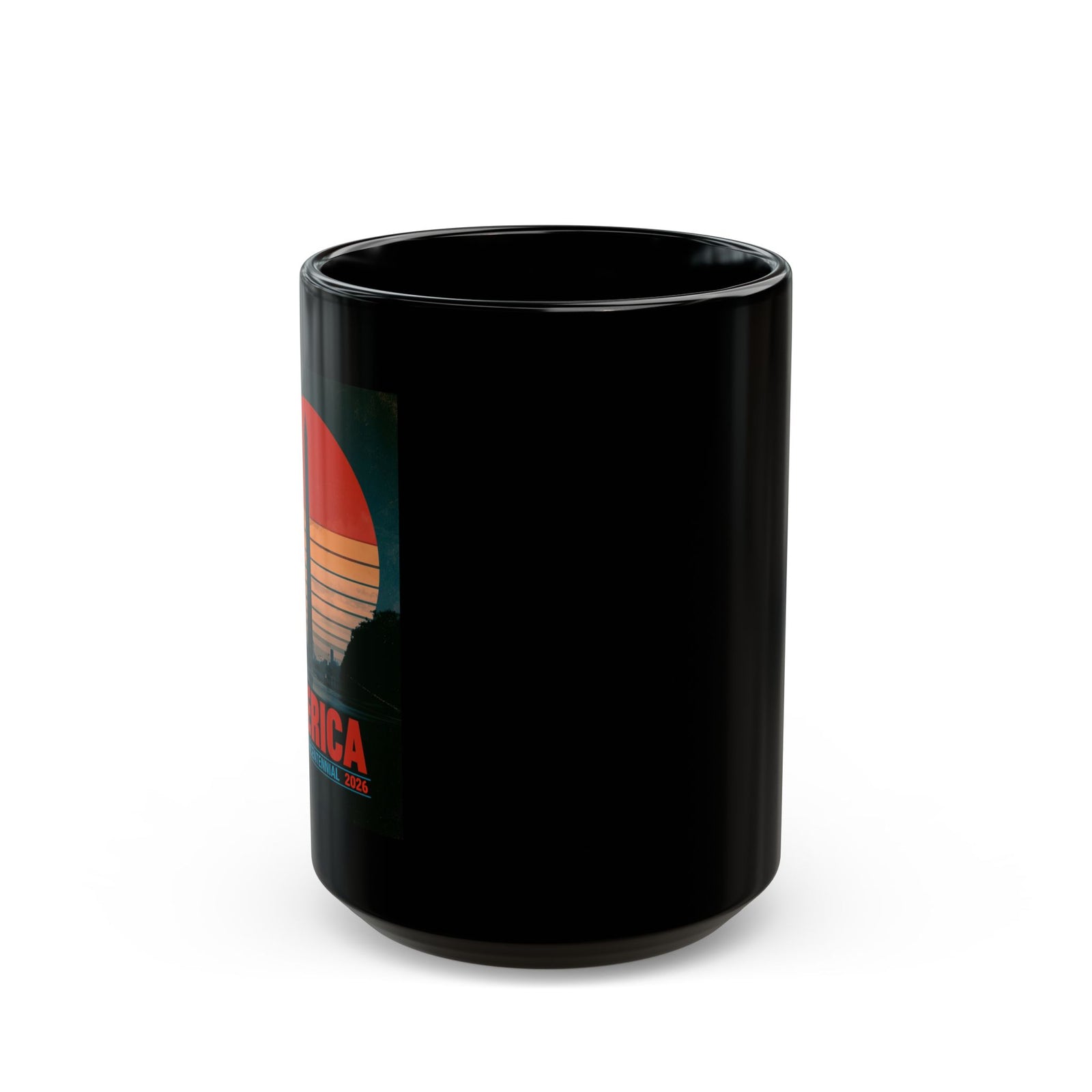 America 1776–2026 Semiquincentennial Black Ceramic Mug (11oz, 15oz) - 4LibertyShop.com