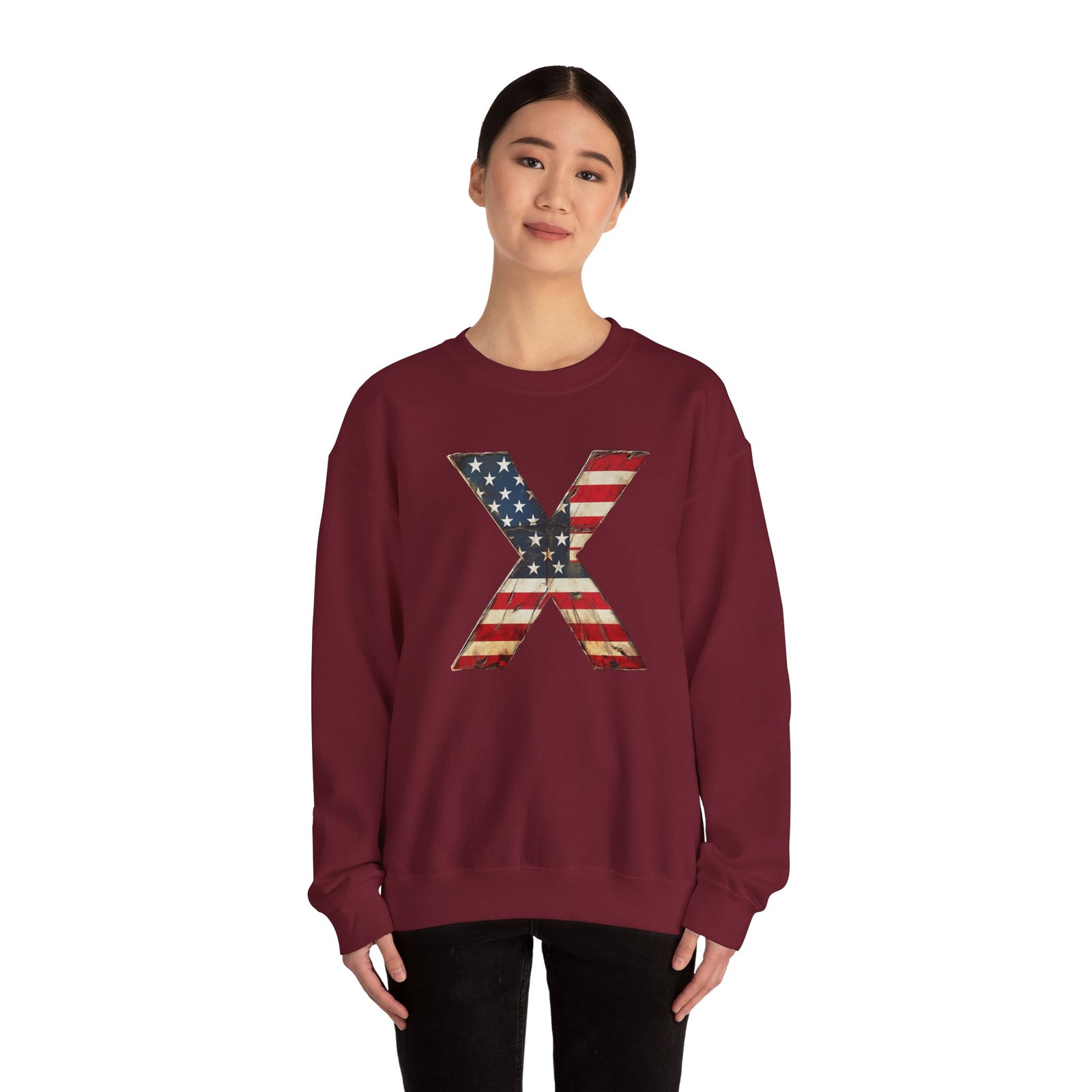 Red, White, and X - Patriotic Sweatshirt