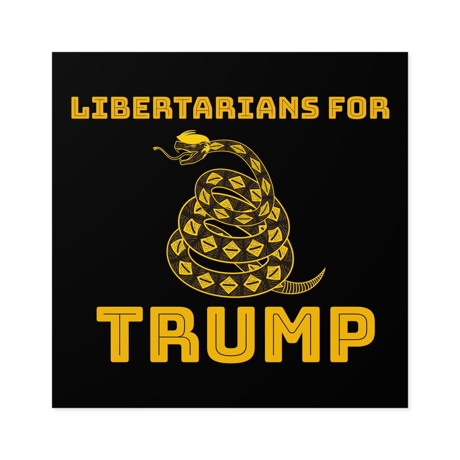 Libertarians for Trump Square Stickers, Indoor\Outdoor