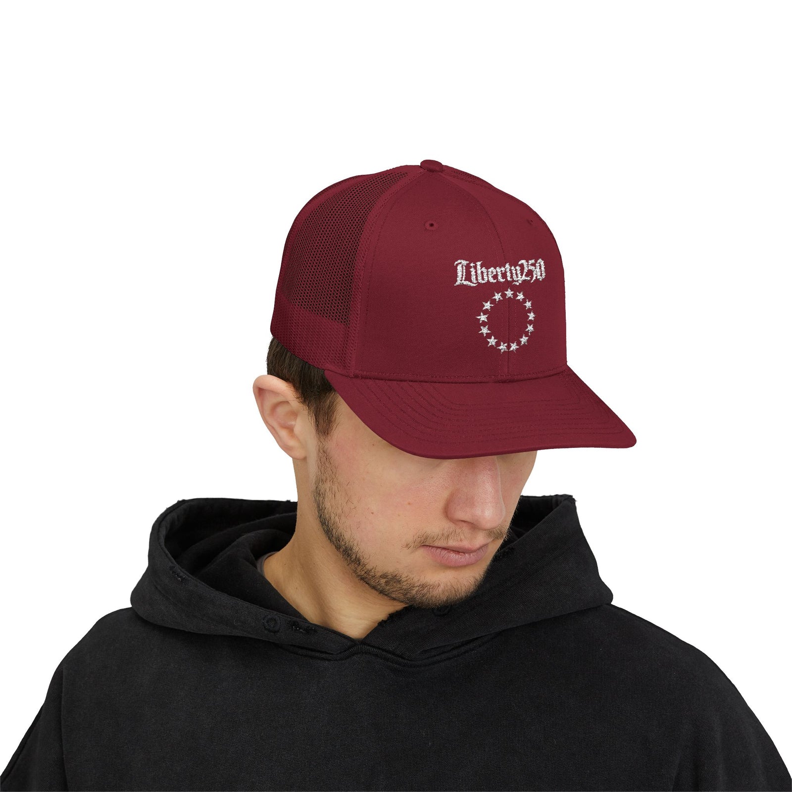 Liberty250 Trucker Cap - 13-Star Patriotic Snapback Hat - 4LibertyShop.com