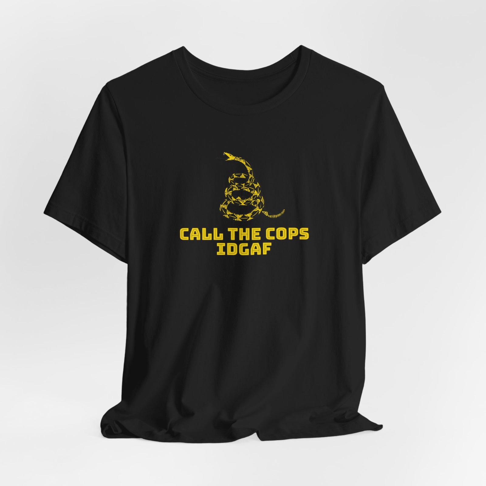 Call The Cops IDGAF Unisex Tee - Gadsden Flag Shirt - 4LibertyShop.com