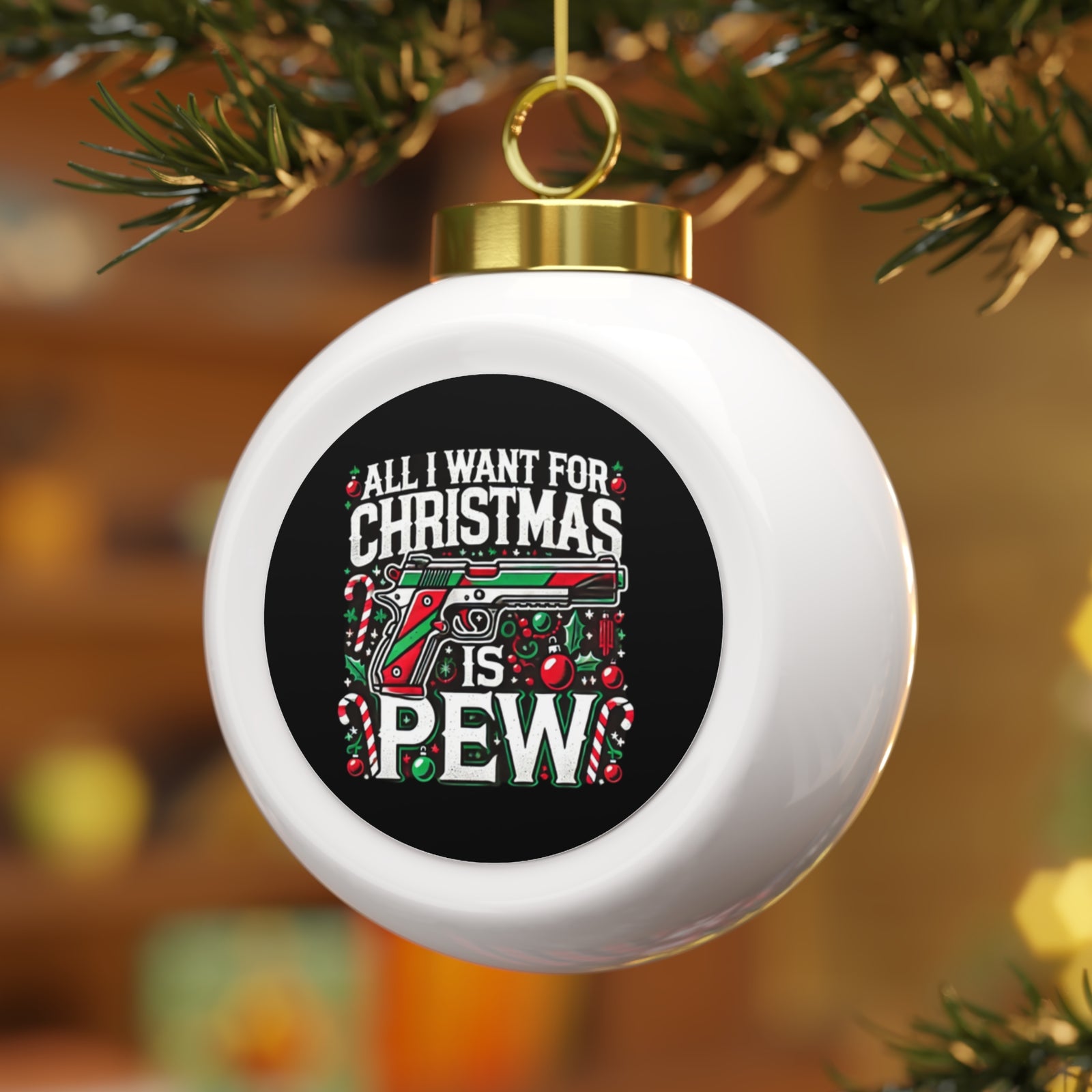 All I Want For Christmas is Pew Ornament