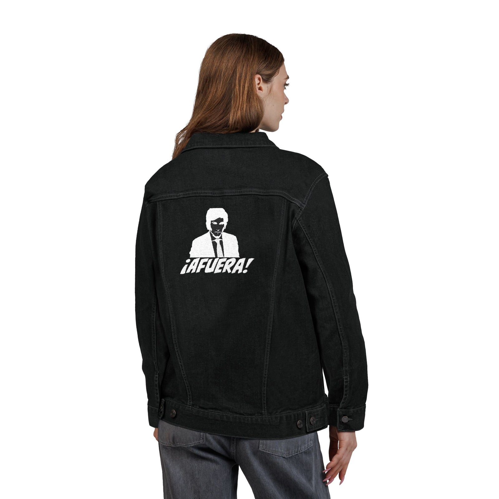 Javier Milei “AFUERA” Lion Denim Jacket