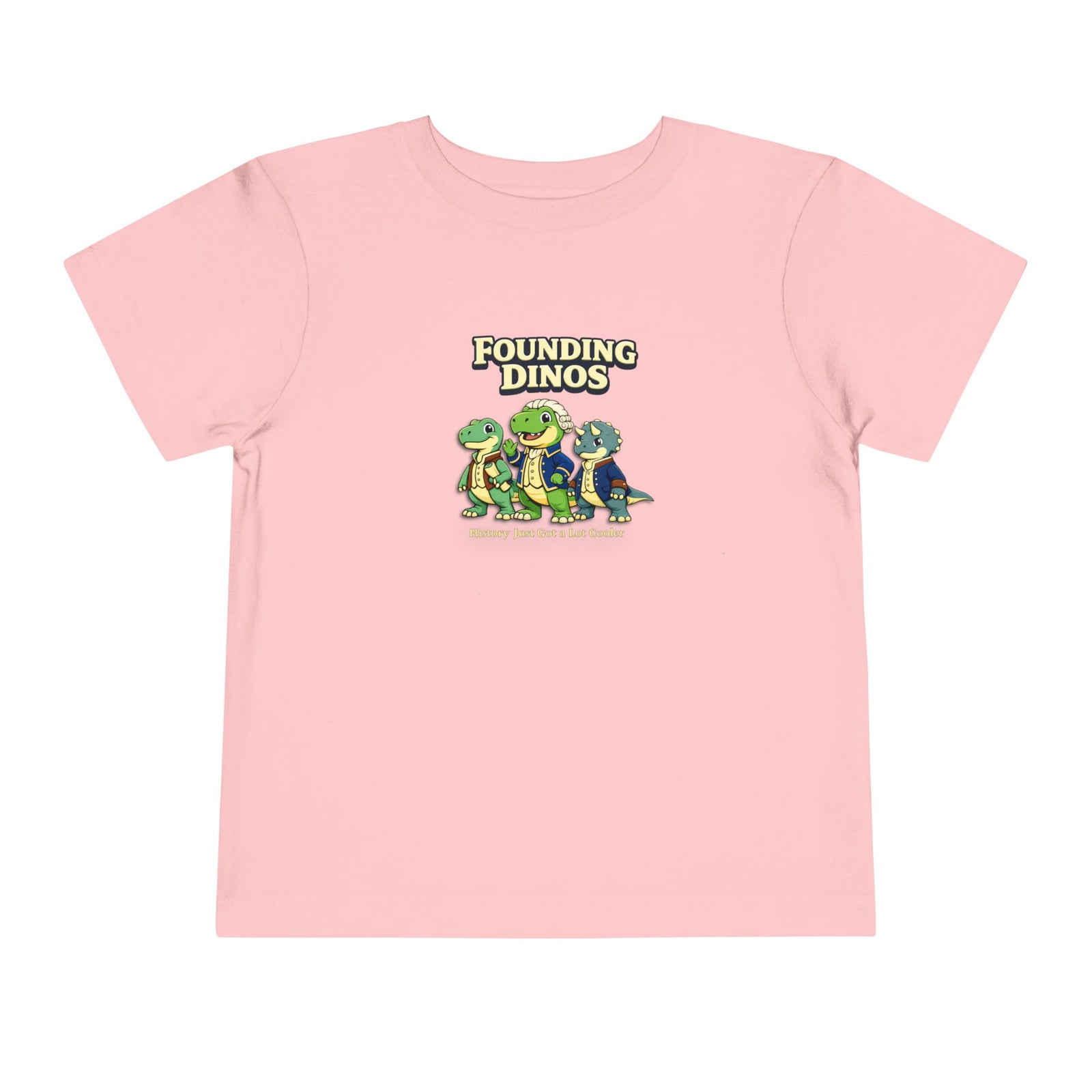 Founding Dinos Toddler Tee - Cute Patriotic Dinosaur Kids Shirt - 4LibertyShop.com