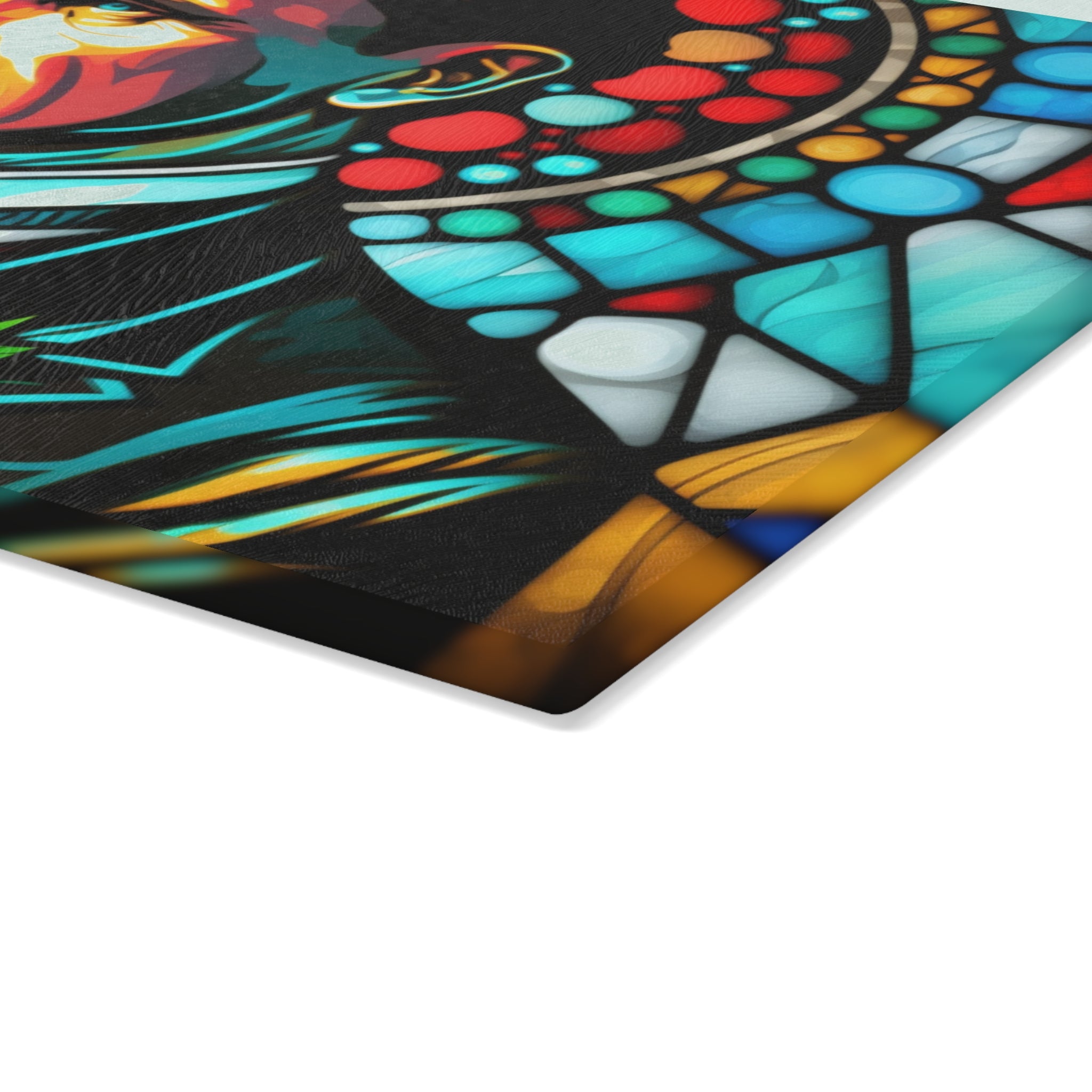 Calvin Coolidge Stained Glass Cutting Board