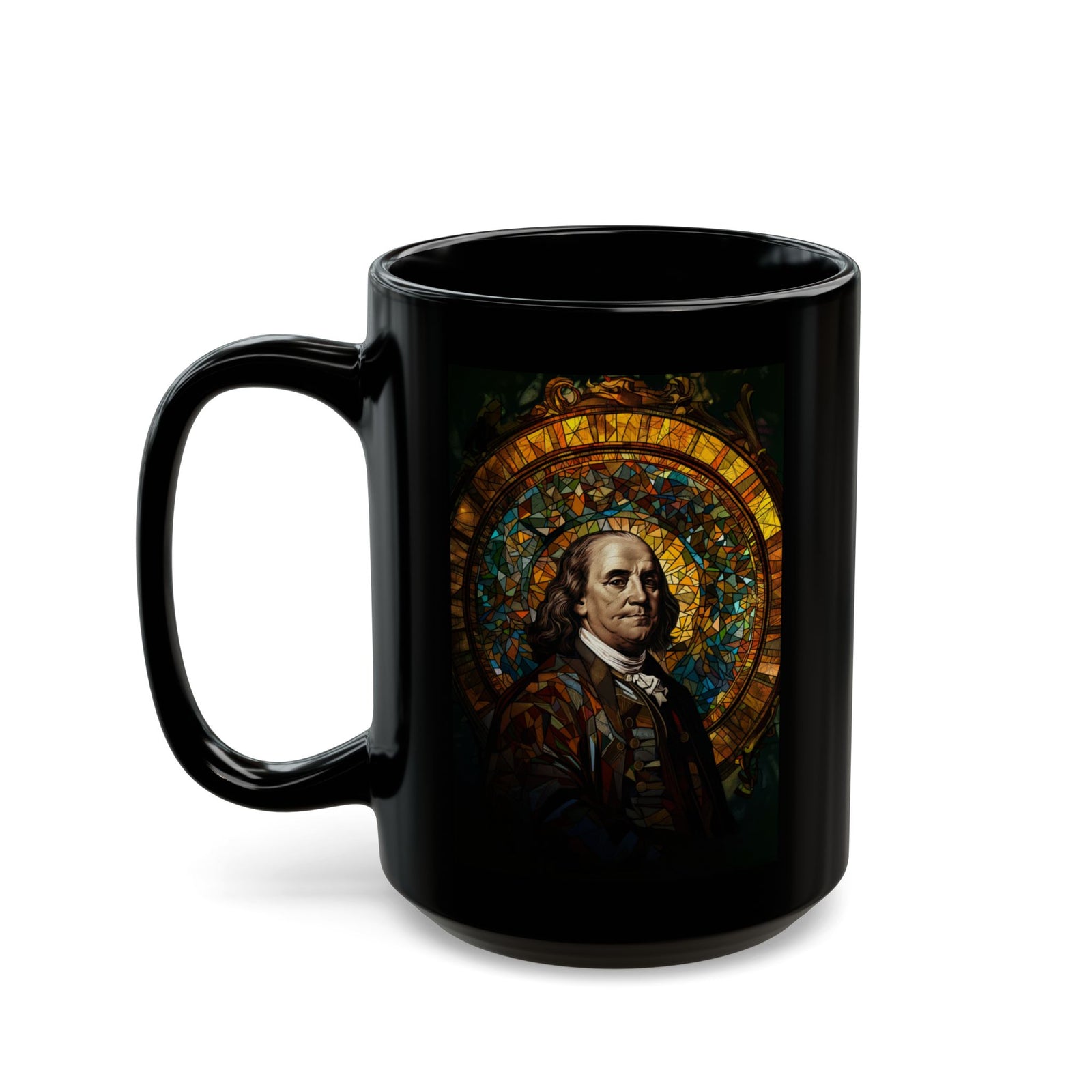 Benjamin Franklin Stained Glass Mug (11oz,15oz)