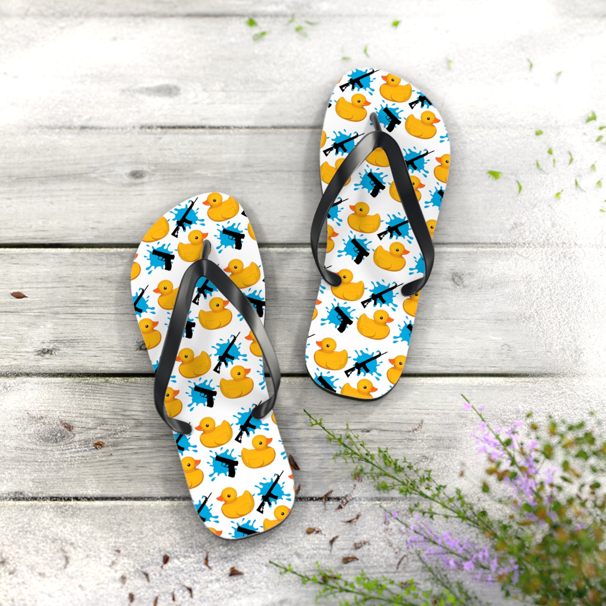 Quackers and Packers Flip Flops