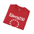 Liberty250 T-Shirt — Vintage Betsy Ross Star Circle Patriotic Tee - 4LibertyShop.com