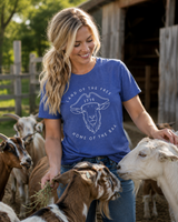 T‑Shirt — "Land of the Free, Home of the Baa" Goat Graphic (1776) Patriotic Tee - 4LibertyShop.com