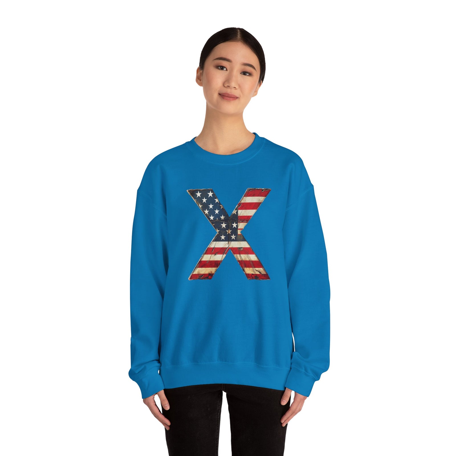 Red, White, and X - Patriotic Sweatshirt