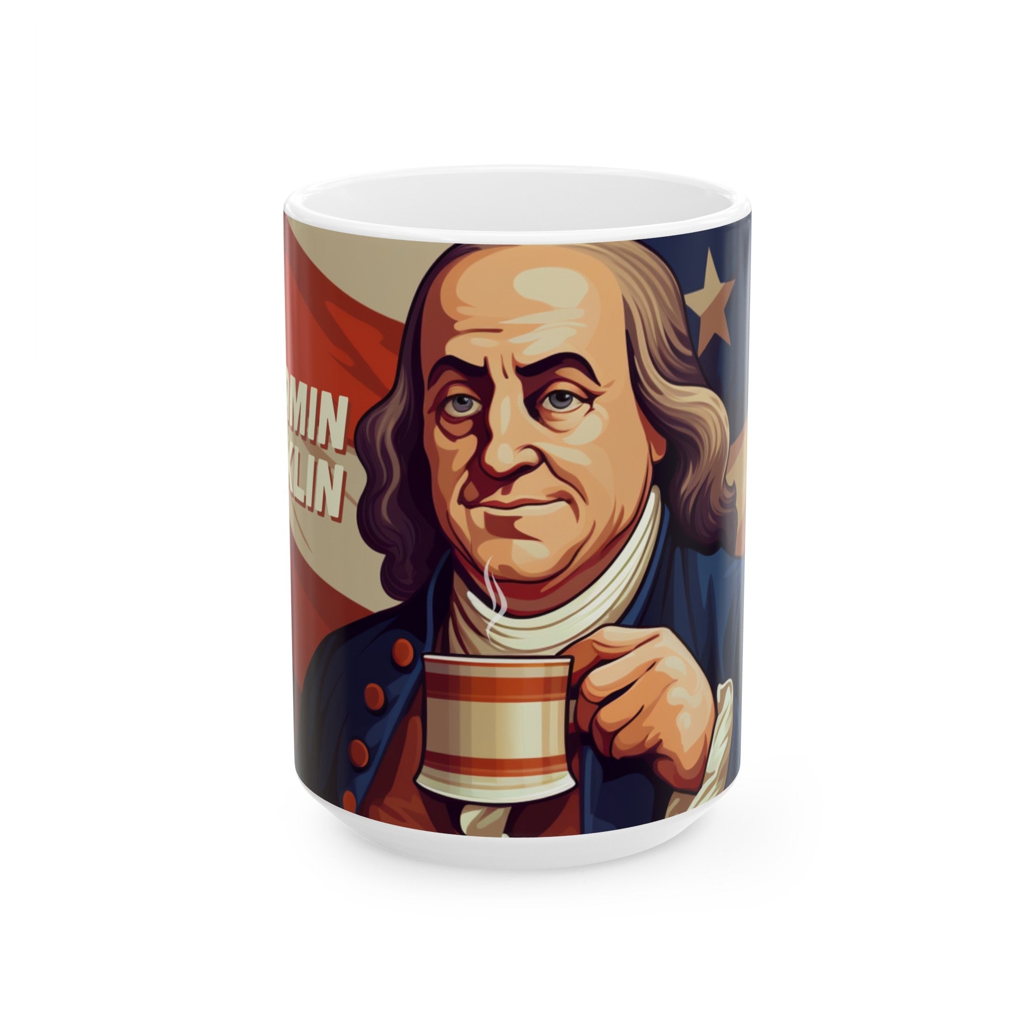 Benjamin Franklin Founding Flavors Ceramic Mug, (11oz, 15oz)