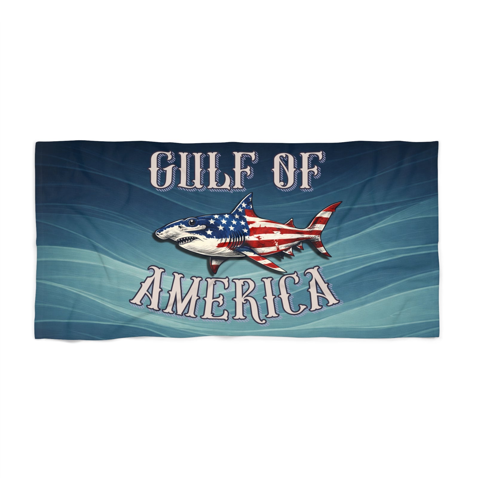 Walton & Johnson: Gulf of America Hammerhead Beach Towel - 4LibertyShop.com