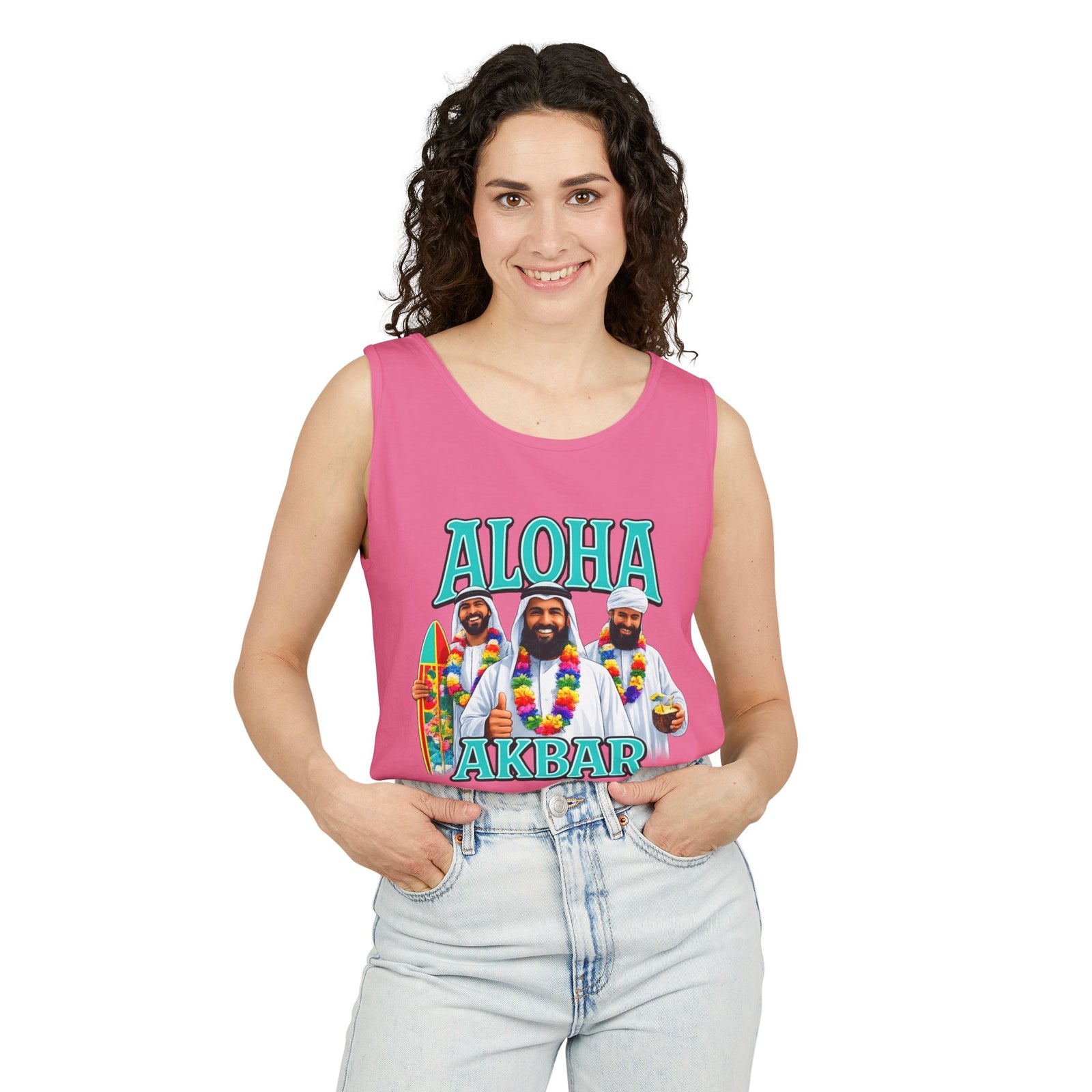 Walton & Johnson – Aloha Akbar Tank Top – Tropical Vintage Surf Graphic - 4LibertyShop.com