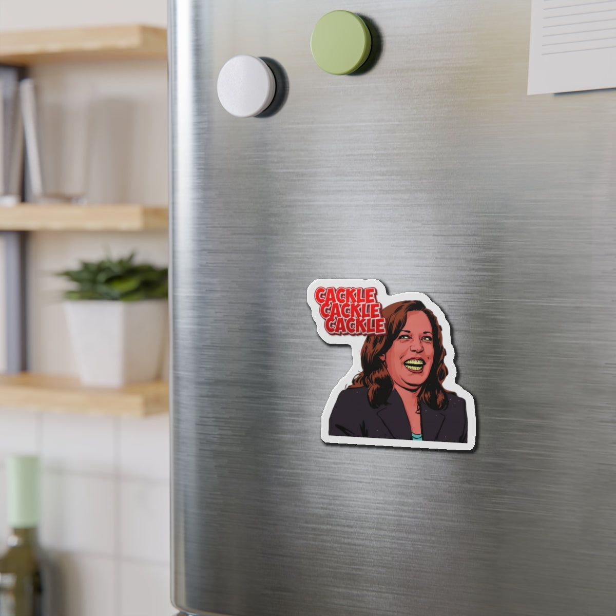 Cackling Kamala Die-Cut Magnets