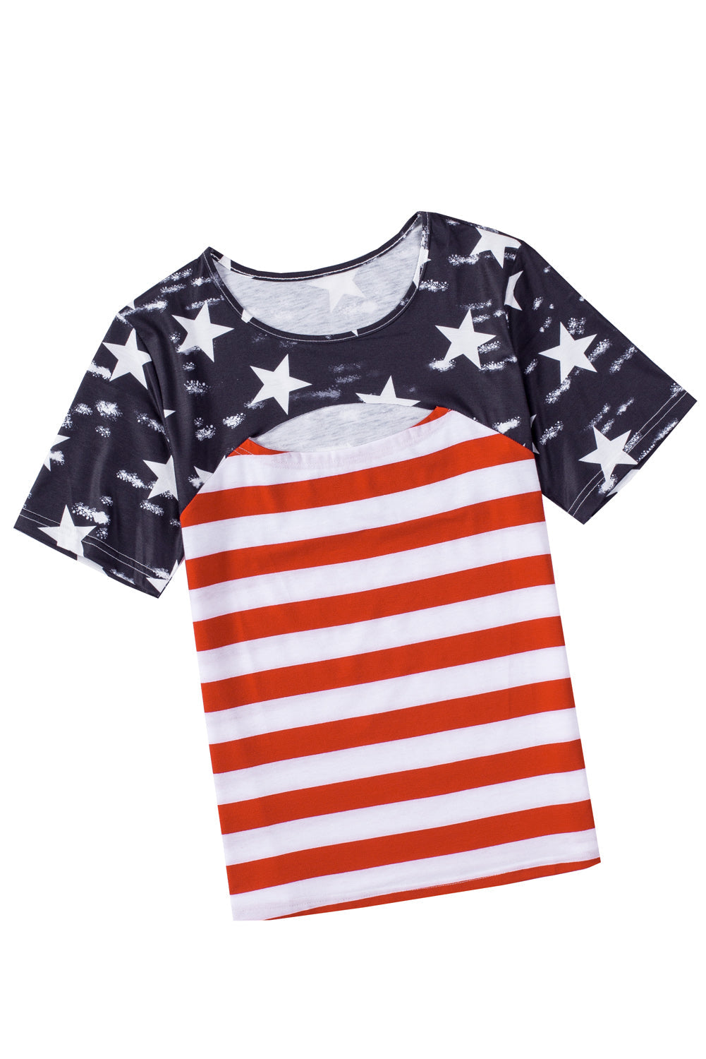 American Flag Cutout T-Shirt