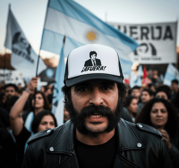 Javier Milei AFUERA Trucker Hat - Liberty Chainsaw President - 4LibertyShop.com