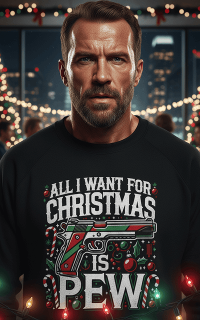 "All I Want for Christmas is Pew" Sweatshirt - 4LibertyShop.com