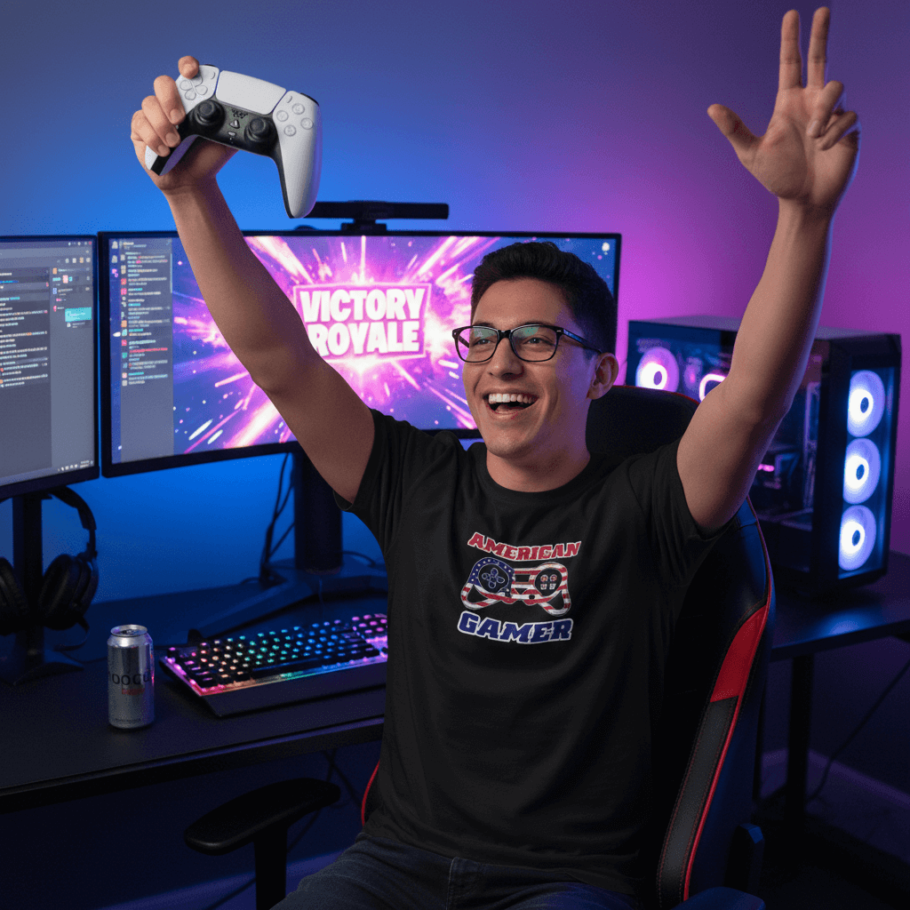 American Gamer T-Shirt - 4LibertyShop.com