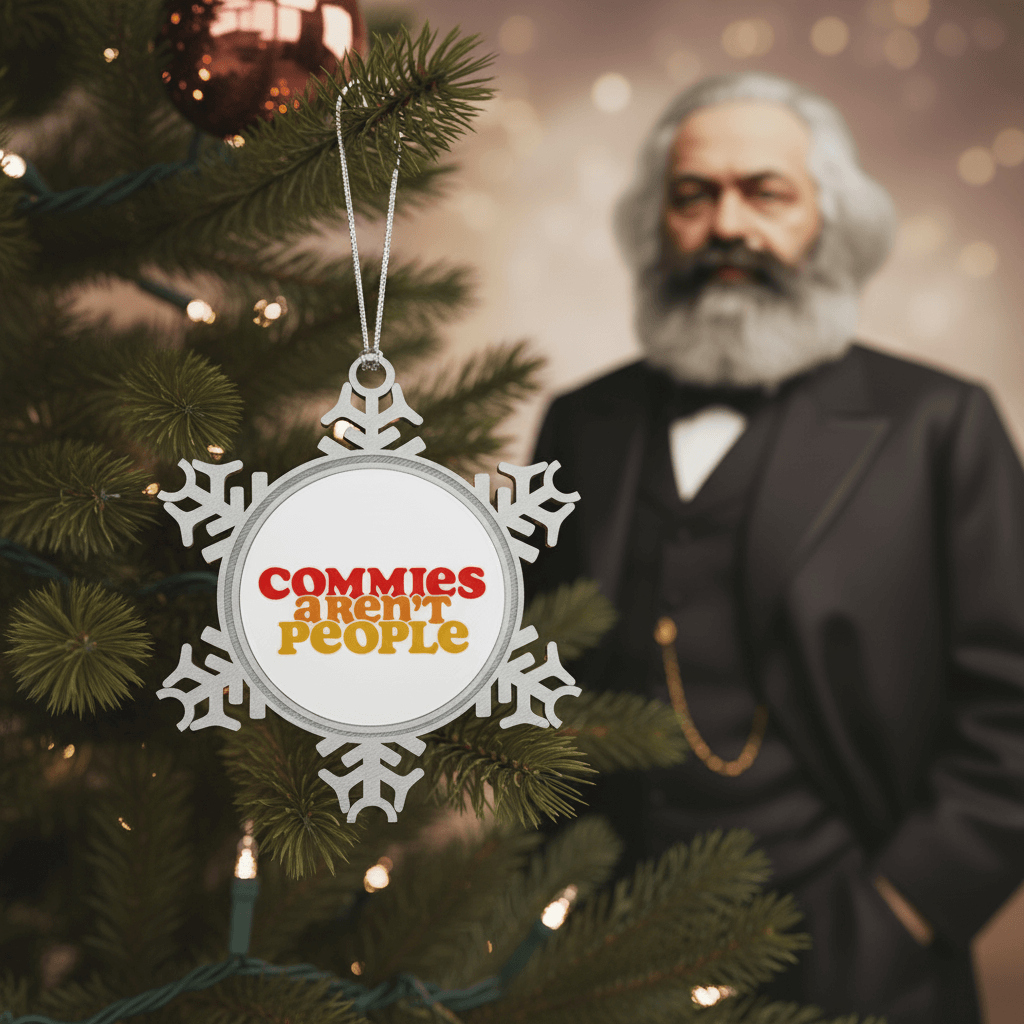 Commies Aren't People Pewter Snowflake Ornament - 4LibertyShop.com
