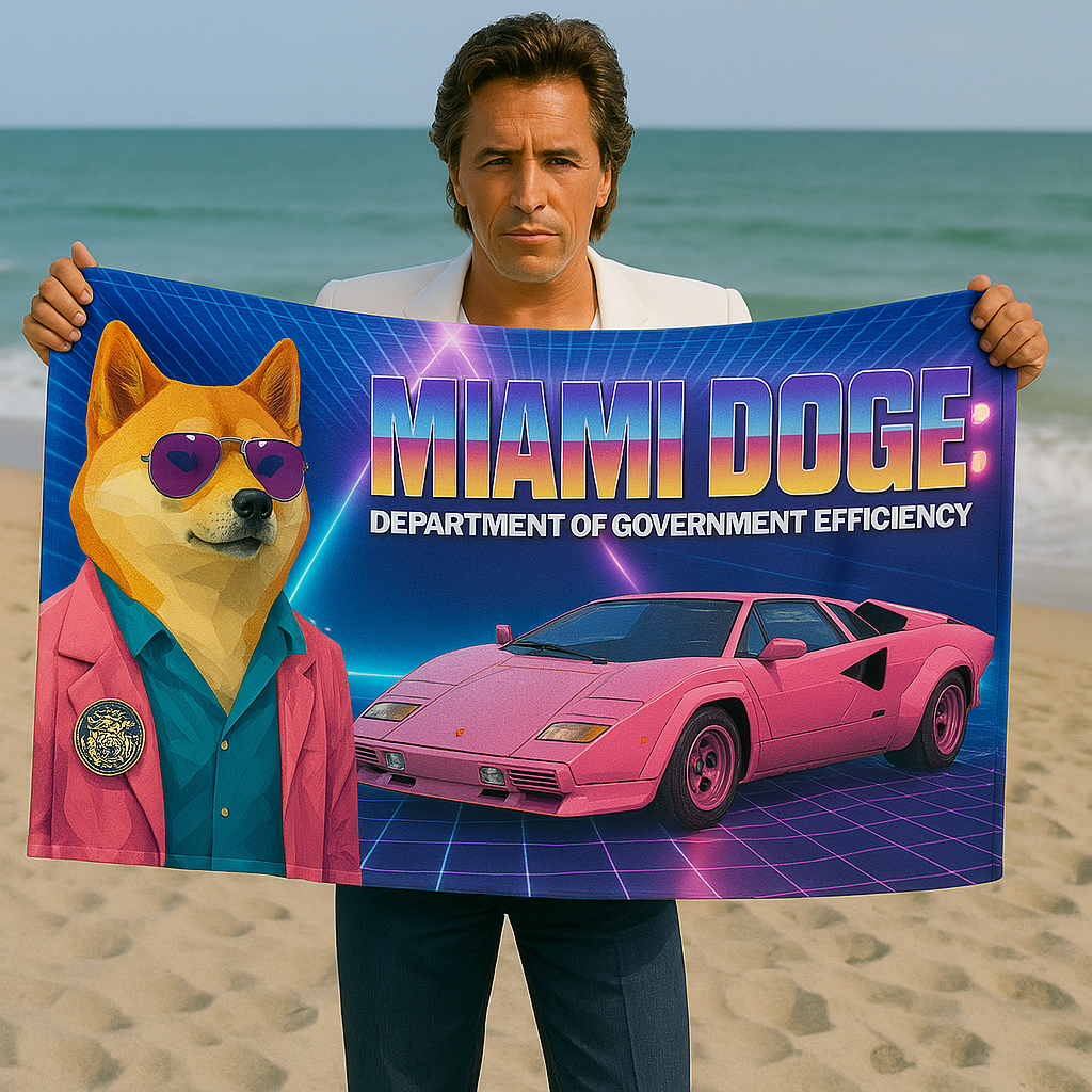 Miami DOGE Beach Towel
