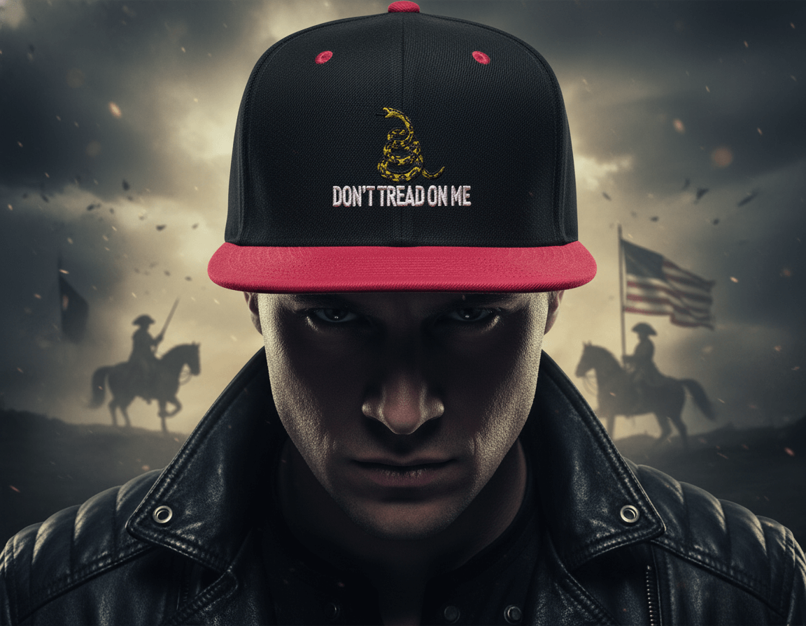 Don't Tread on Me Embroidered Snapback Hat - 4LibertyShop.com