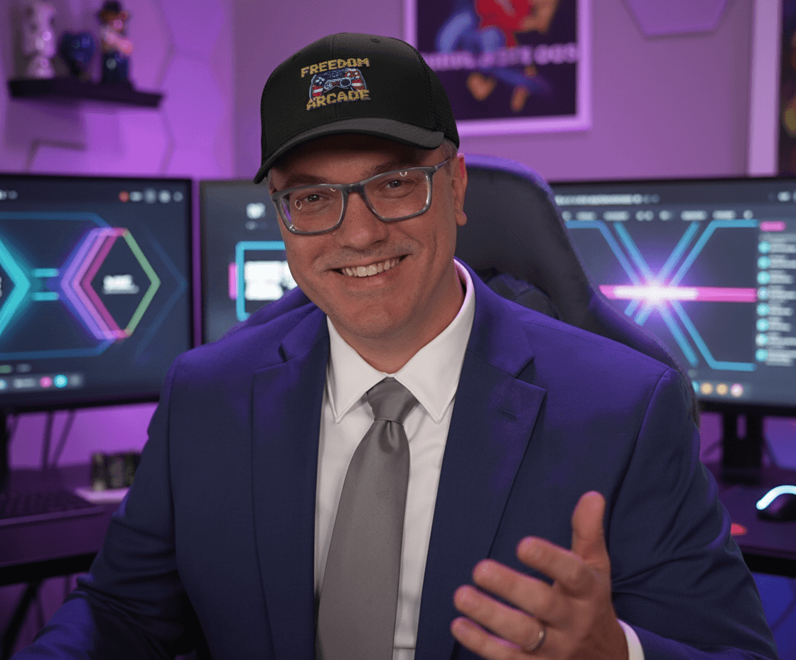 Freedom Arcade Gaming Snapback Trucker Cap - 4LibertyShop.com