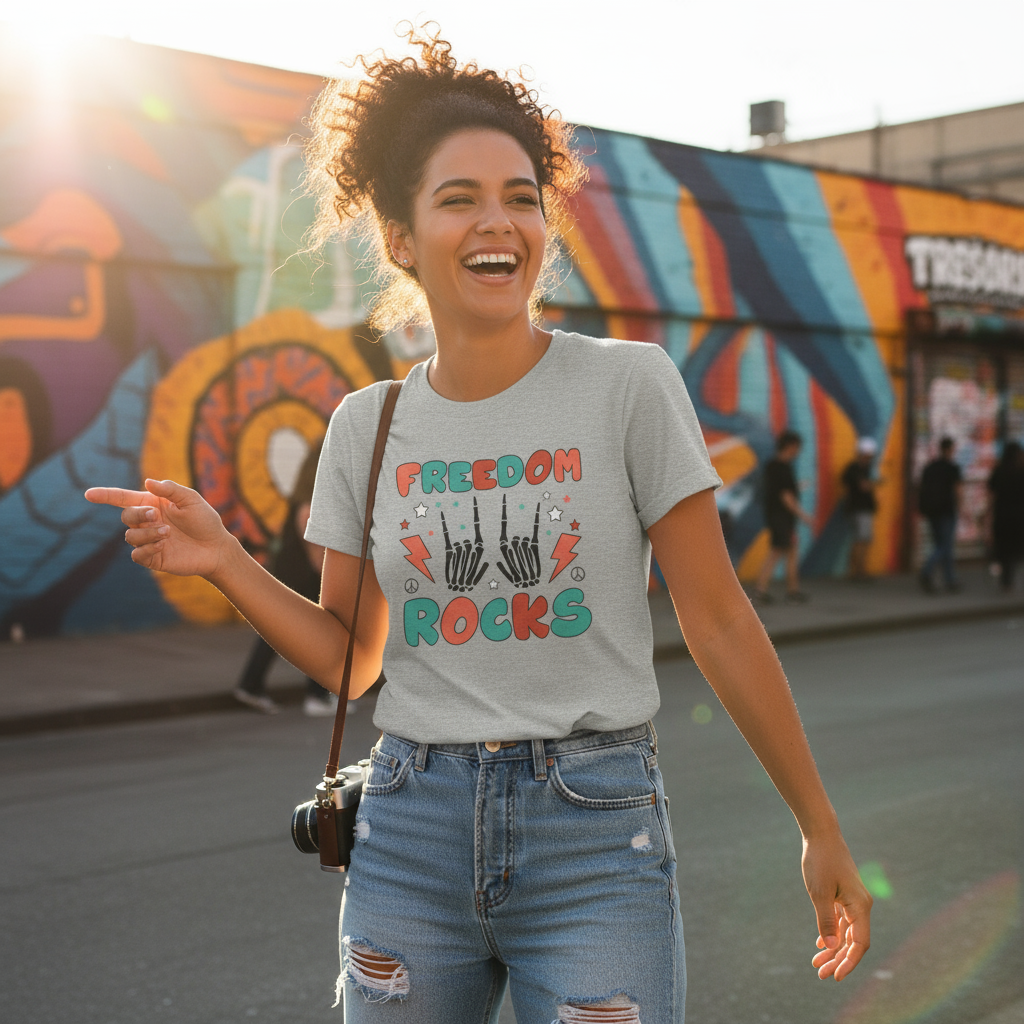 Freedom Rocks Skeleton Tee