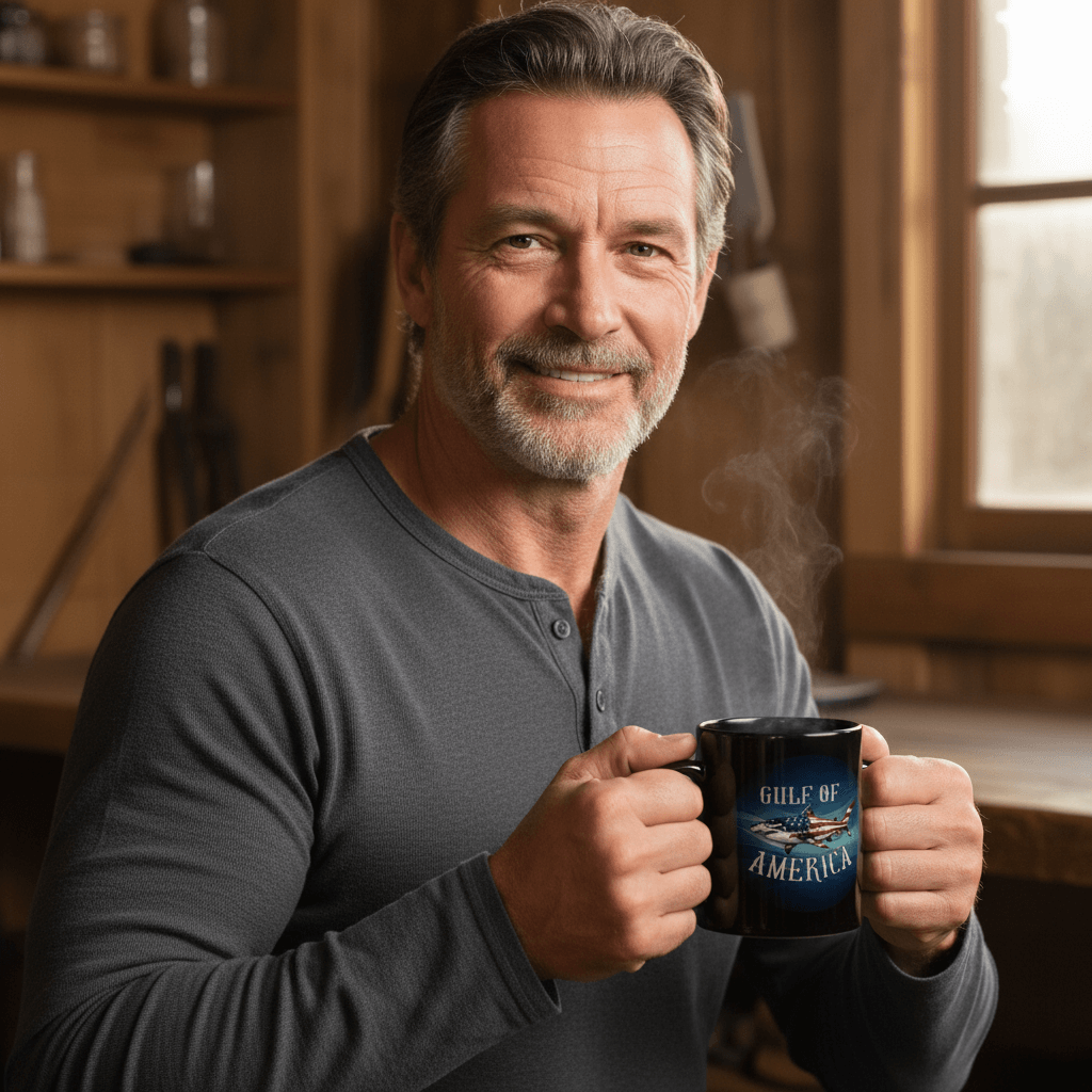 Walton & Johnson: Gulf of America Hammerhead Shark Mug (11oz, 15oz) - 4LibertyShop.com