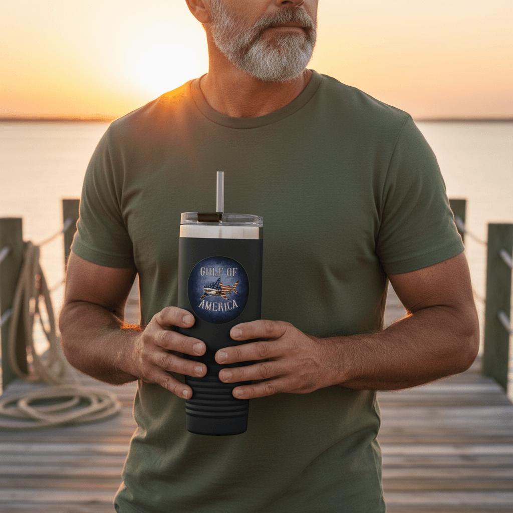 Gulf of America Tiger Shark Tumbler, 40oz - 4LibertyShop.com