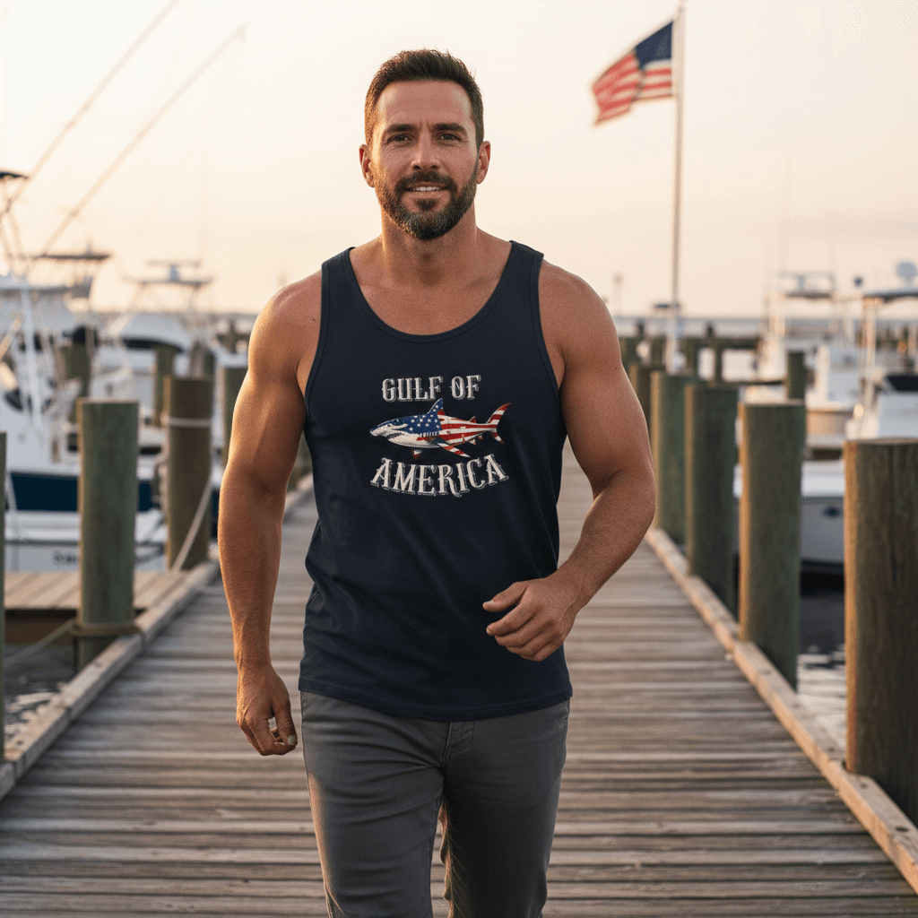 Gulf of America Hammerhead Shark Tank Top - 4LibertyShop.com