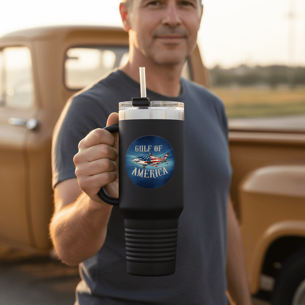 Gulf of America Hammerhead Shark Tumbler, 40oz - 4LibertyShop.com
