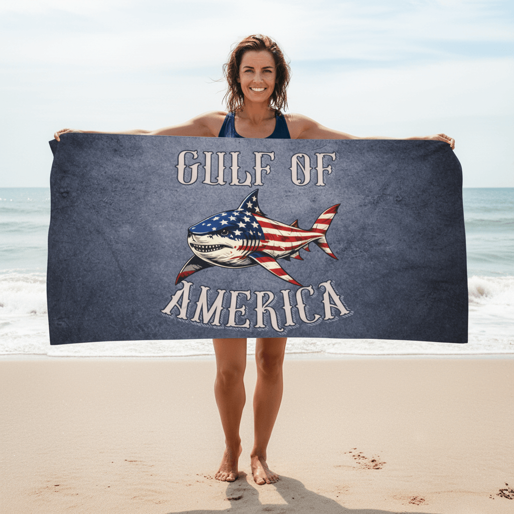 Gulf of America Tiger Shark Beach Towel - 4LibertyShop.com
