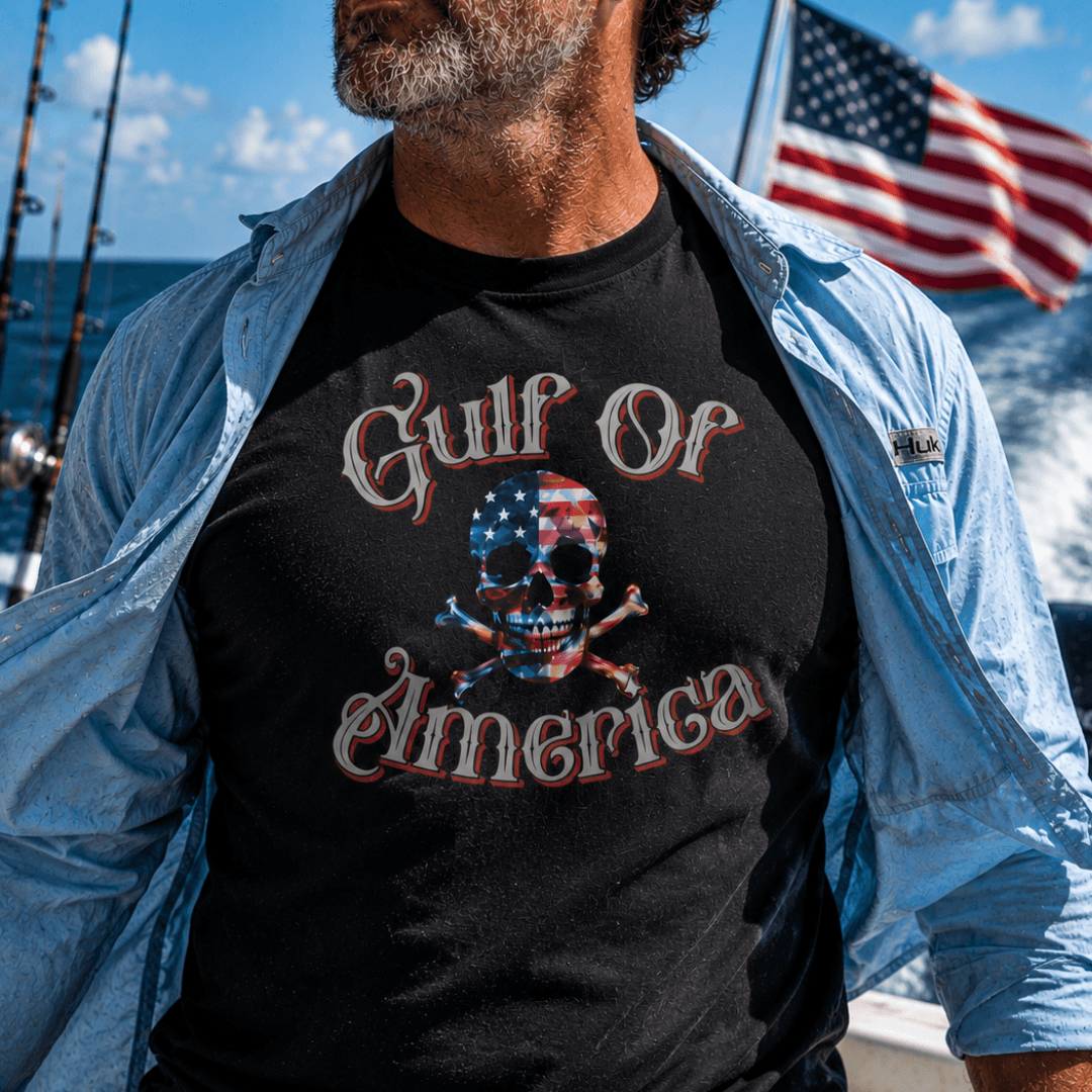 Gulf of America Patriotic Pirate T-shirt - 4LibertyShop.com