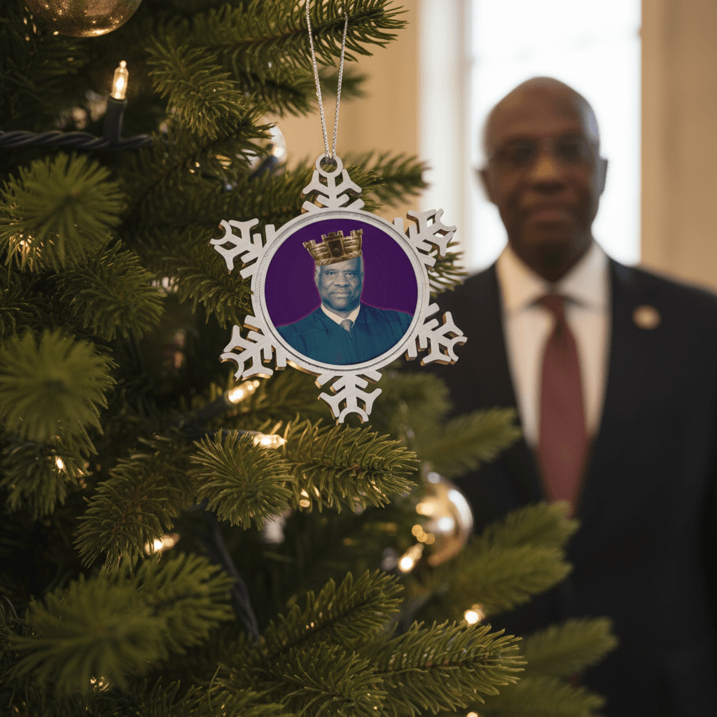 Justice Thomas Pewter Snowflake Ornament - 4LibertyShop.com