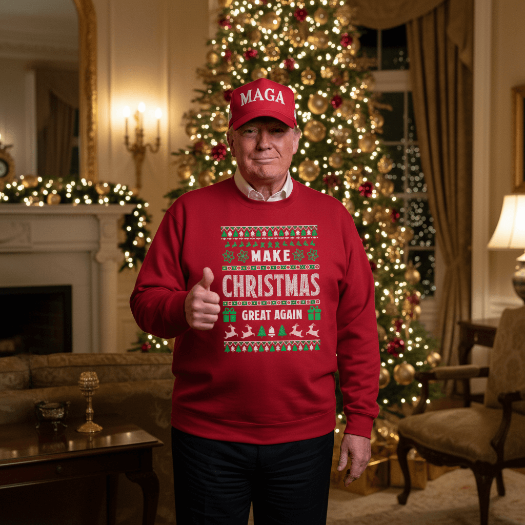 Make Christmas Great Again Sweatshirt - 4LibertyShop.com