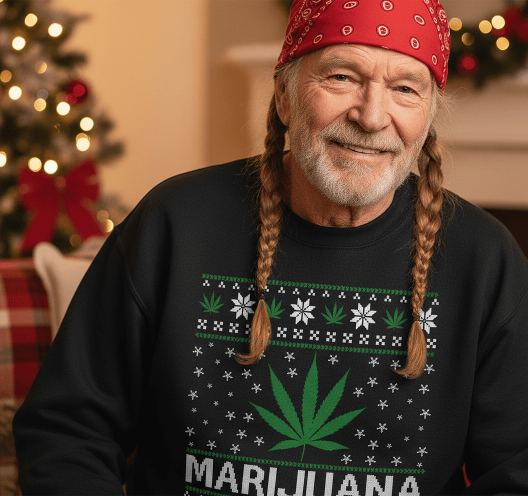 Marijuana Christmas Sweatshirt - 4LibertyShop.com