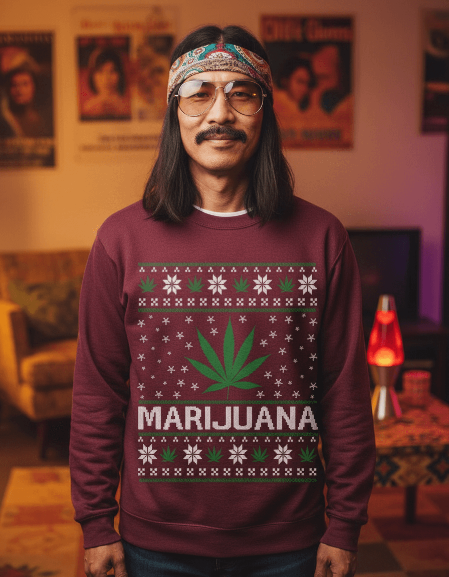 Marijuana Winter Sweatshirt - 4LibertyShop.com